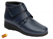 Maxi Comfort. All Leather Woman Comfort Boot - With Velcro.